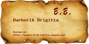 Barborik Brigitta névjegykártya