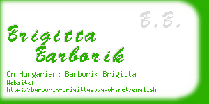 brigitta barborik business card